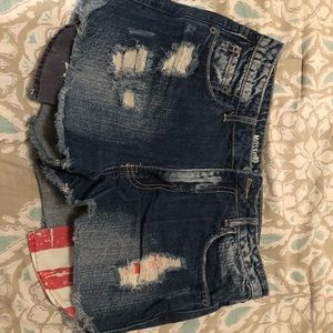 High Rise Jean Shorts